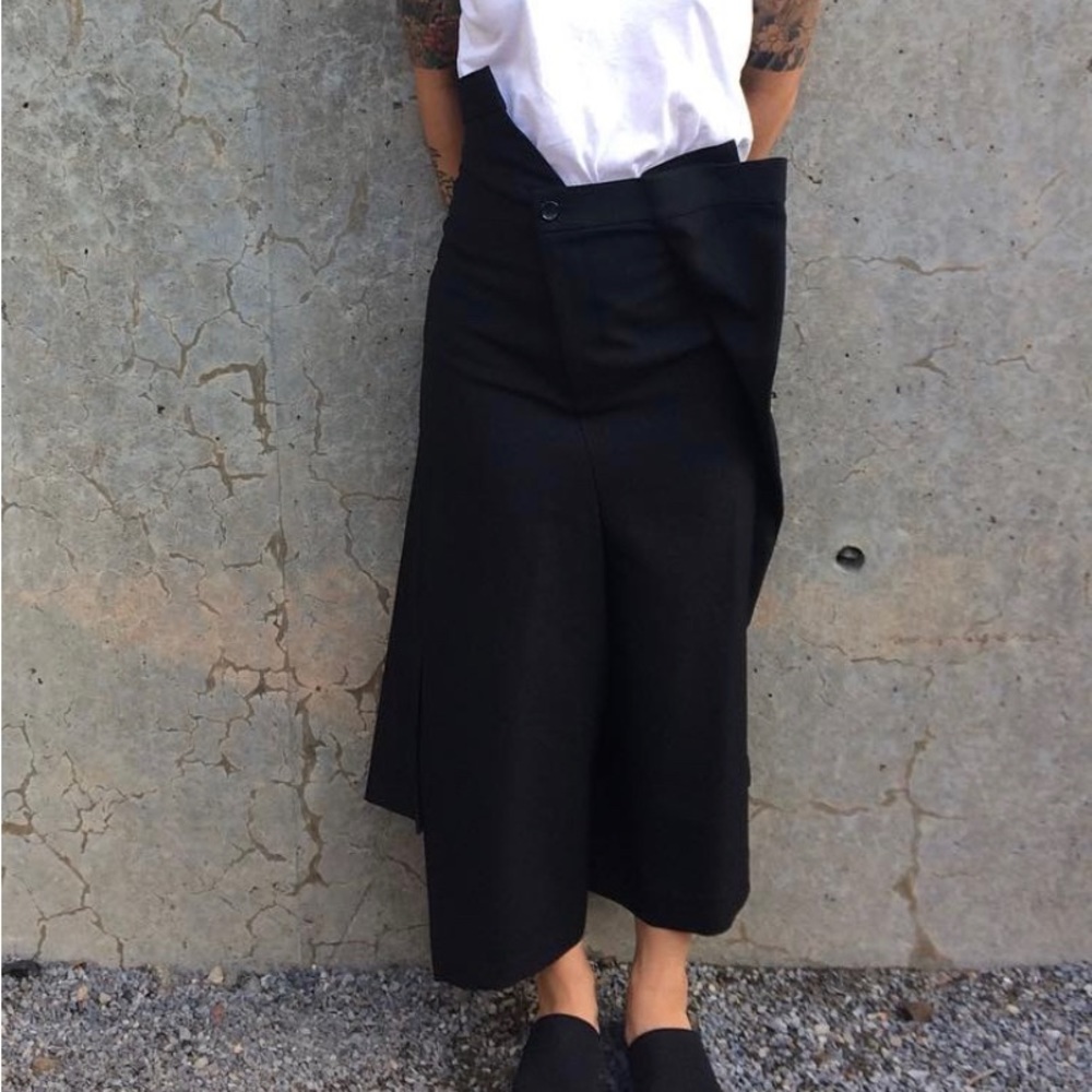 Comme des garçon x Junya Watanabe  asymmetry drape black pants size XS